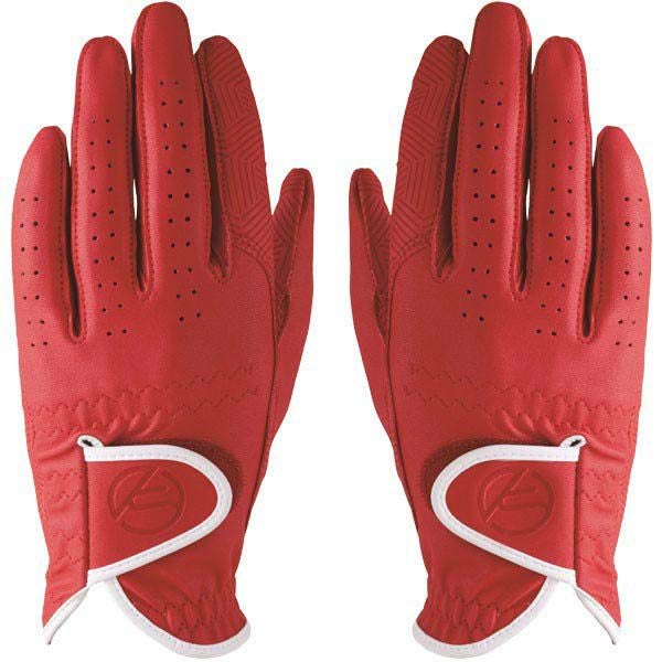 キャスコ　Palette パレット　両手用 レディース ゴルフグローブ SF-2014LW 301 レッド　2020年モデル レッド
