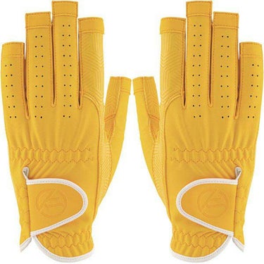 キャスコ　Palette パレット　指先カット 両手用 レディース ゴルフグローブ SF-2030LW 401 イエロー　2020年モデル