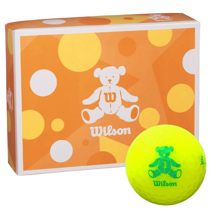 ウイルソン Wilson BEAR4 ベア ゴルフボール 1ダース （12球入り） イエロー