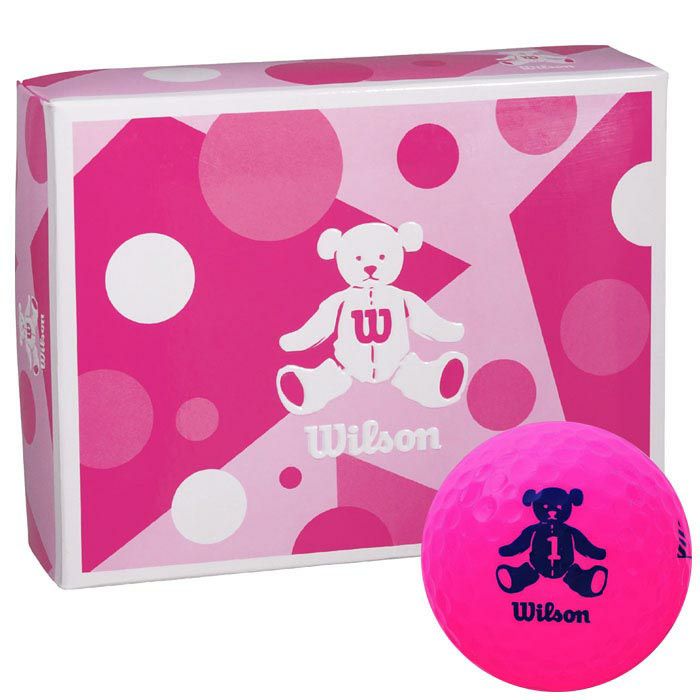 ウイルソン Wilson BEAR4 ベア ゴルフボール 1ダース （12球入り） ピンク