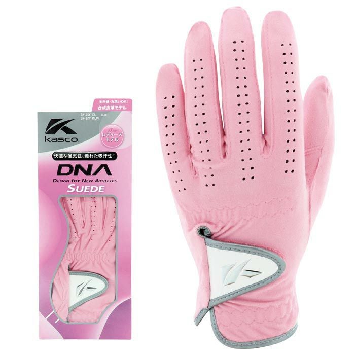 キャスコ DNA SUEDE スエード レディース ゴルフグローブ SF-2010L PK ピンク 2021年モデル