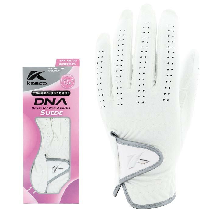 キャスコ DNA SUEDE スエード レディース ゴルフグローブ SF-2010L WH ホワイト 2021年モデル