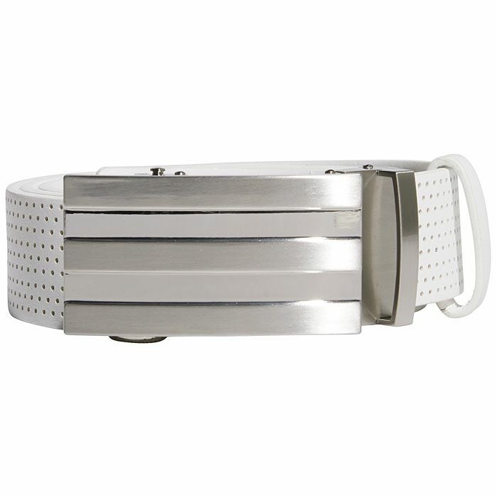 アディダス adidas　スリーストライプバックル パンチング 無段階調節　メンズ ベルト ZB274 HA5950 ホワイト　2022年モデル ホワイト（HA5950）