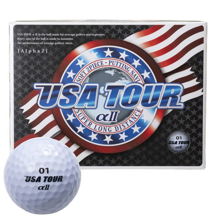 朝日ゴルフ USA TOUR αII ゴルフボール 1ダース （12球入り） WH ホワイト 2022年モデル