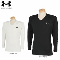 アンダーアーマー UNDER ARMOUR メンズ ヒートギア ロゴプリント 長袖 Vネック インナーシャツ 1371673 2022年モデル