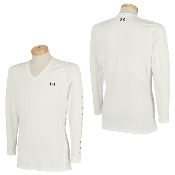 アンダーアーマー UNDER ARMOUR　メンズ ヒートギア ロゴプリント 長袖 Vネック インナーシャツ 1371673　2022年モデル 詳細3
