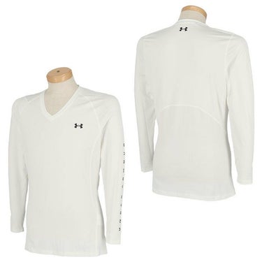 アンダーアーマー UNDER ARMOUR　メンズ ヒートギア ロゴプリント 長袖 Vネック インナーシャツ 1371673　2022年モデル 詳細3