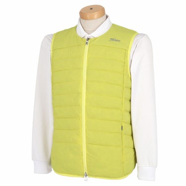 タイトリスト Titleist　メンズ 撥水 防風 ストレッチ 中綿入り フルジップ クルーネック ベスト TWMV2245　2022年モデル イエロー（YW）