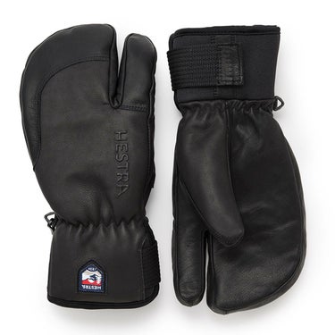 ヘストラ HESTRA　3-FINGER FULL LEATHER SHORT スリーフィンガー フル レザー ショート Black　スキーグローブ 2023-2024　30872 詳細1