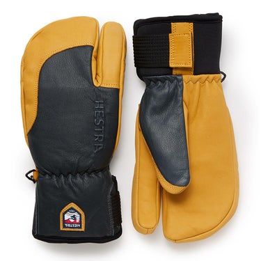 ヘストラ HESTRA　3-FINGER FULL LEATHER SHORT スリーフィンガー フル レザー ショート Grey/Nt.Brown　スキーグローブ 2023-2024　30872 詳細1