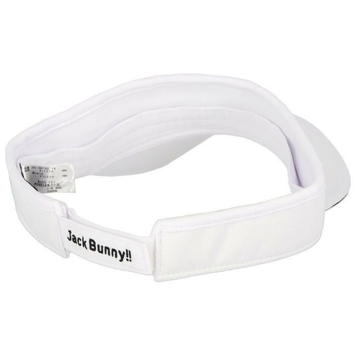 ジャックバニー Jack Bunny!!　ユニセックス 立体刺繍ロゴ サンバイザー 262-3987103 030 ホワイト　2023年モデル 詳細1