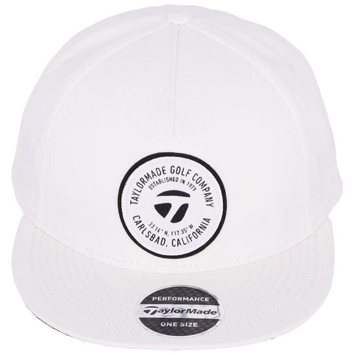 テーラーメイド TaylorMade　ロゴワッペン フラットブリム　メンズ キャップ TD908 V97348 ホワイト 2023年モデル 詳細1