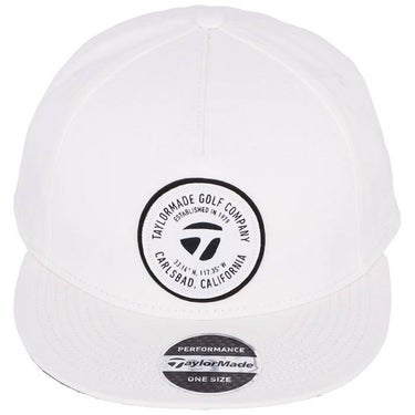 テーラーメイド TaylorMade　ロゴワッペン フラットブリム　メンズ キャップ TD908 V97348 ホワイト 2023年モデル 詳細1