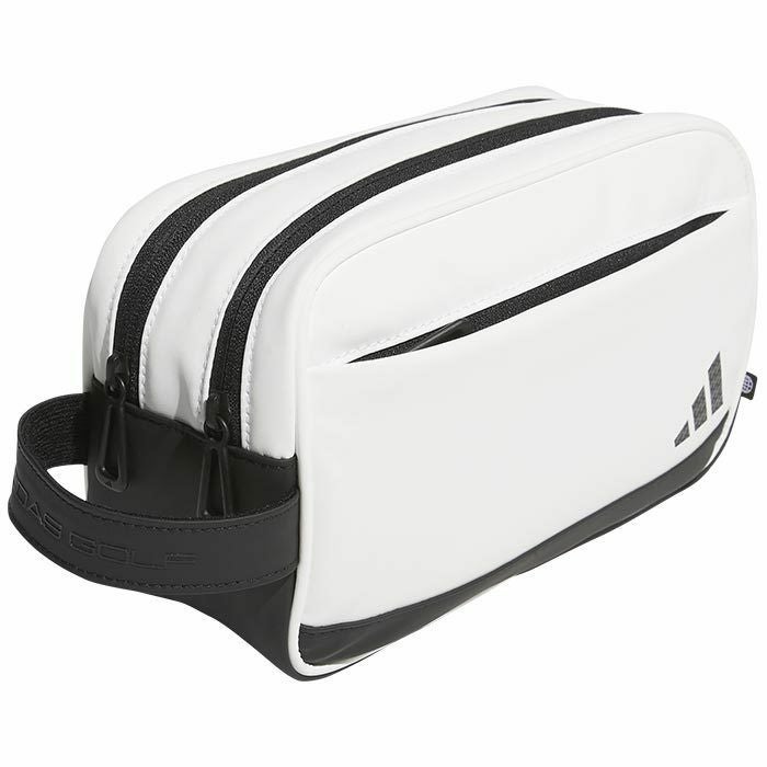 アディダス adidas　メンズ キャリーループ付き ツージップ ポーチ MGS06 HS4448 ホワイト/ブラック　2023年モデル 詳細2