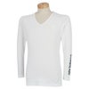 ニューバランスゴルフ　メンズ WORLD 軽量 UVカット シルバーロゴプリント 長袖 Vネック インナーシャツ 012-3967002　2023年モデル ホワイト（030）