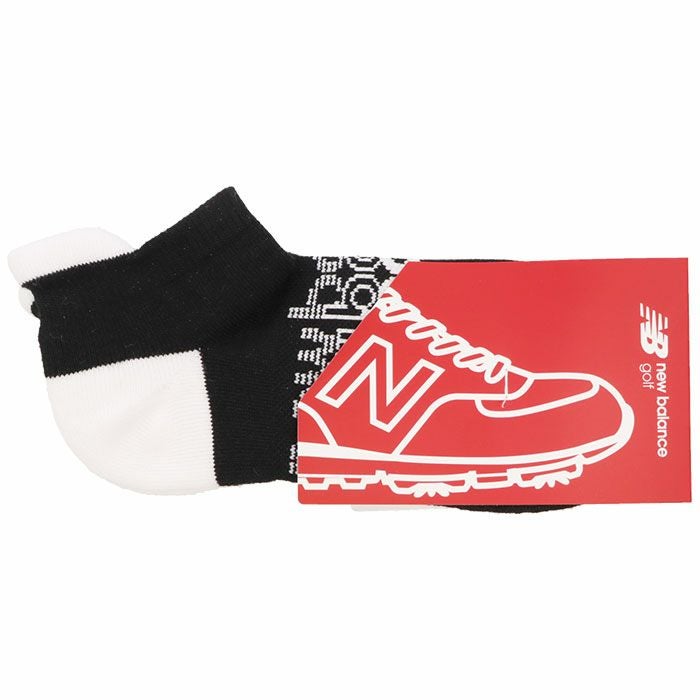 ニューバランスゴルフ　レディース SPORT ロゴジャガード アンクルソックス 012-3986501 010 ブラック　2023年モデル ブラック（010）