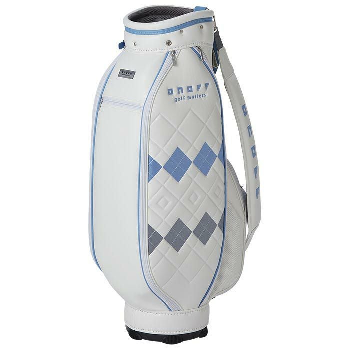 ONOFF オノフ　レディース キャディバッグ OB7923 24 ホワイト×サックス　2023年モデル 詳細1