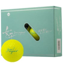 キャスコ　Zeus impact 女子 3 ゼウスインパクト ジョシ 高反発 ゴルフボール 1ダース（12球入り） パールイエロー　2023年モデル