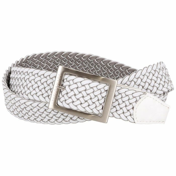 テーラーメイド TaylorMade　メンズ リバーシブル メッシュ ベルト TJ050 N94545 ホワイト/グレー　2023年モデル ホワイト/グレー（N94545）