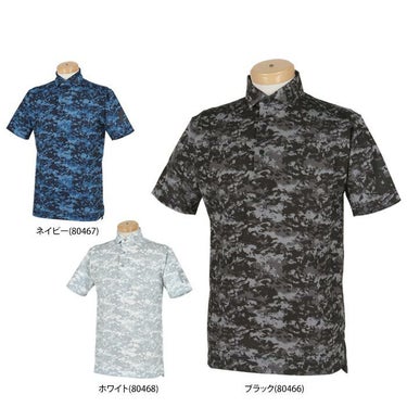 フットジョイ FootJoy　メンズ ロゴプリント 総柄 クラウドカモ 4WAYストレッチ 半袖 ポロシャツ FJ-S23-S15 2023年モデル 詳細1