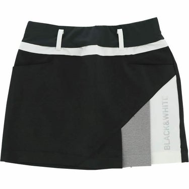 ブラック＆ホワイト Black＆White　ホワイトライン レディース アシンメトリーデザイン 配色切替 4WAYストレッチ スカート BLS4003WO　2023年モデル 詳細3