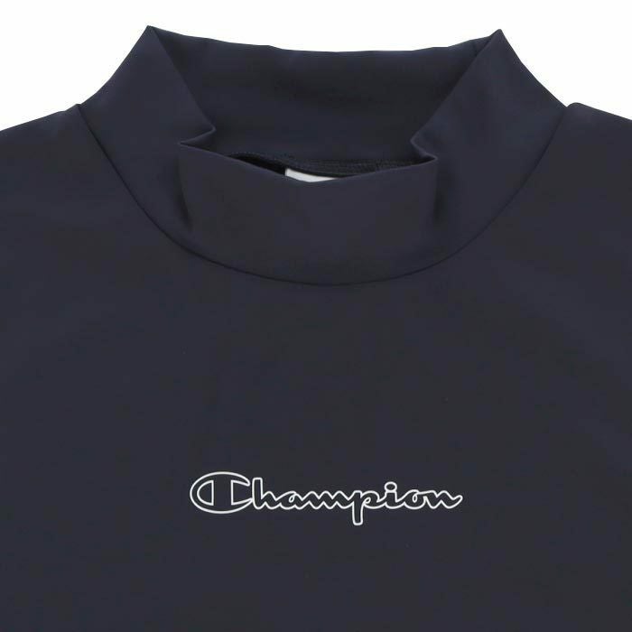 チャンピオンゴルフ ChampionGOLF　レディース ロゴプリント バイカラー切替 ストレッチ 半袖 モックネック ワンピース CW-XG301　2023年モデル 詳細3
