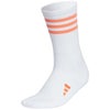 アディダス adidas　ロゴジャガード スリーストライプス レディース クルーソックス MGR52 HT5822 ホワイト/コーラル　2023年モデル ホワイト/コーラル（HT5822）