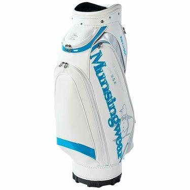 マンシングウェア Munsingwear　メンズ スポーティデザイン キャディバッグ MQBVJJ00 WHBL ホワイト×ブルー　2023年モデル 詳細1