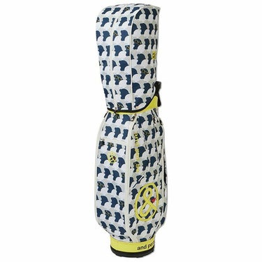 アンパスィ and per se　レディース アンパンジー 総柄 キャディバッグ AFA7203 23 グレー×イエロー　2023年モデル 詳細1