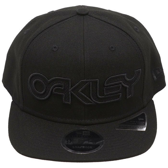 オークリー OAKLEY　メンズ New Eraコラボ 9FIFTY B1B MESHED FB HAT ロゴ刺繍 フラットブリム キャップ FOS900728 02E ブラックアウト　2023年モデル 詳細1