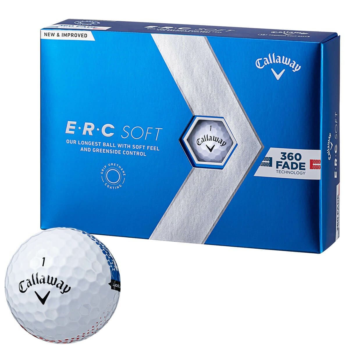 キャロウェイ　E・R・C SOFT 360 FADE 2023年モデル ゴルフボール　1ダース（12球入り） ホワイト（360FADE）