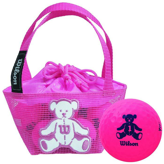ウイルソン Wilson BEAR4 ベア ネット入り ゴルフボール （8球入り） ピンク