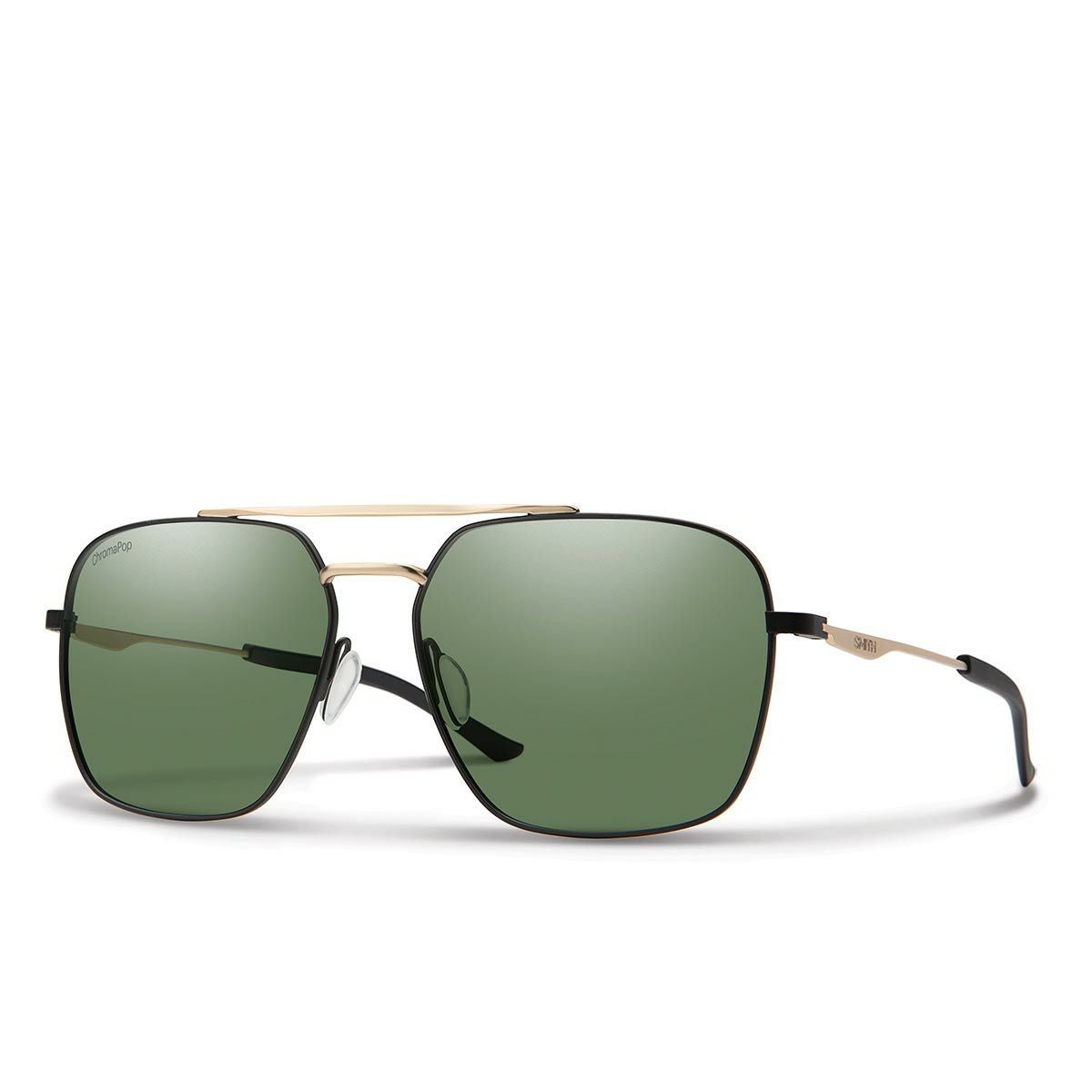 スミス SMITH Double Down ダブルダウン Matte Black/Gold/CP Polarized Gray Green サングラス 2022-2023