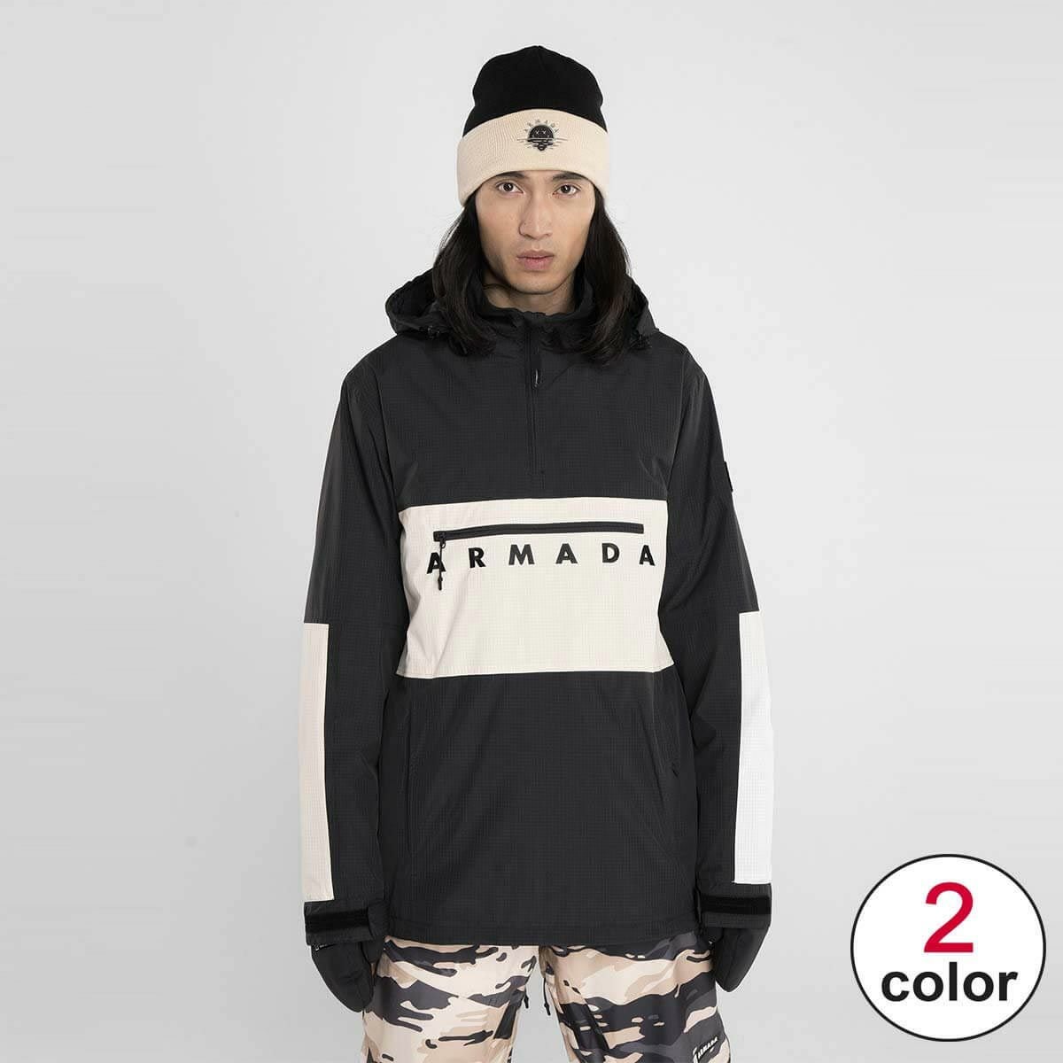 �A���}�_ ARMADA�@�X�L�[ �X�m�[�{�[�h�E�F�A �\�[���Y�x���[ 2���C���[ �A�m���b�N �W���P�b�g Salisbury 2L Anorak R00530 2023-2024