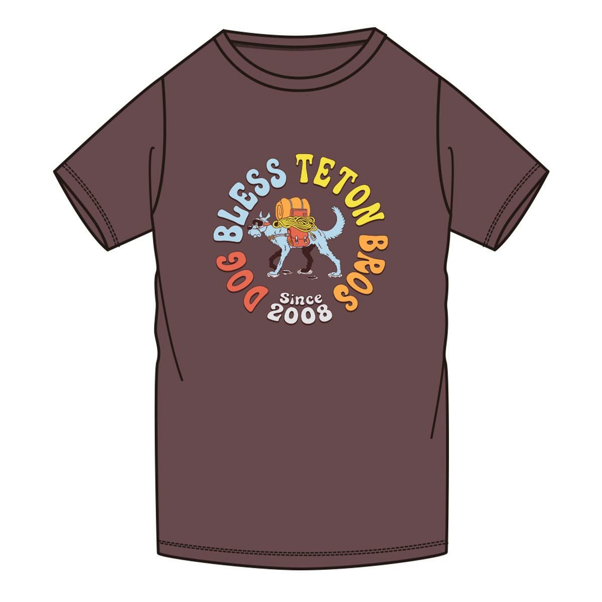 ティートンブロス TETON BROS　ウェア ドッグブレスティービーティー Dog Bless TB Tee TB223-50M 2022-2023 Wine Red