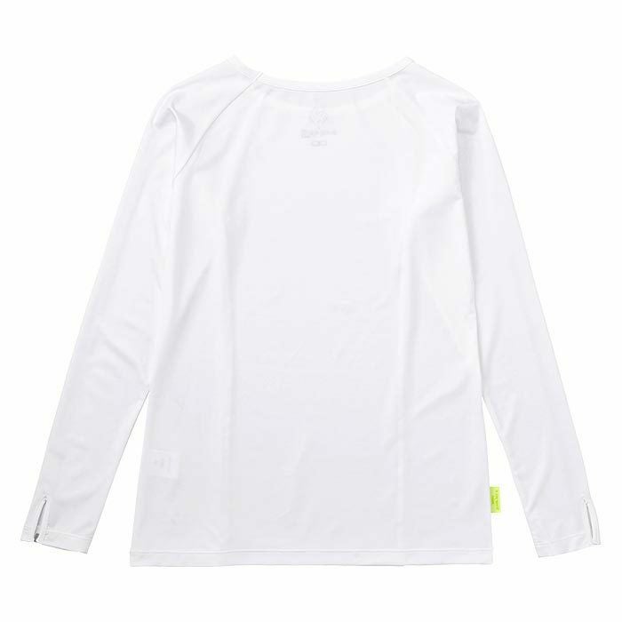 ルコック Le coq sportif　レディース RIJOUME ストレッチ ロゴプリント サイドライン 長袖 クルーネック アンダーシャツ QGWWJM10　2023年モデル 詳細2