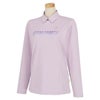 ルコック Le coq sportif　レディース RIJOUME ストレッチ グラデーションロゴプリント 長袖 変形衿 シャツ QGWWJB22　2023年モデル パープル（PP00）