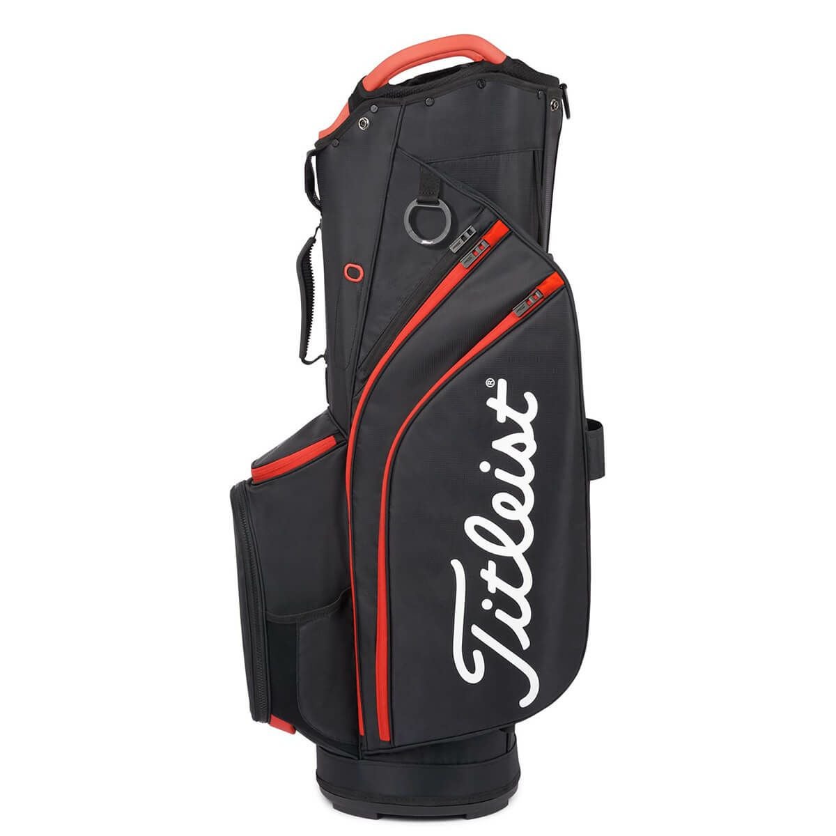 Titleist ゴルフバッグ 黒/赤 タイトリスト Titleist カート 14 メンズ キャディバッグ TB22CT6 006