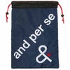 アンパスィ and per se　巾着型 ロゴ刺繍 ユーティリティバッグ AUF7103 30 ネイビー　2023年モデル ネイビー（30）