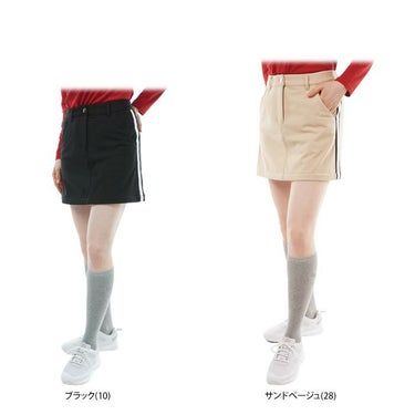 トミー ヒルフィガー ゴルフ　レディース 防風 ストレッチ サイドライン 裏フリース ボンディング スカート THLA382　2023年モデル 詳細1