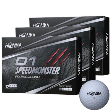 本間ゴルフ　D1 SPEEDMONSTER スピードモンスター ゴルフボール 3ダースセット （12球入り×3箱）　ホワイト