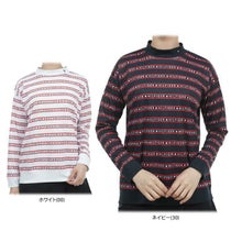 トミー ヒルフィガー ゴルフ レディース ロゴボーダー柄 クローズドメッシュ生地 長袖 モックネックシャツ THLA350 2023年モデル