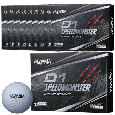 本間ゴルフ　D1 SPEEDMONSTER スピードモンスター ゴルフボール　10ダースセット （12球入り×10箱）　ホワイト