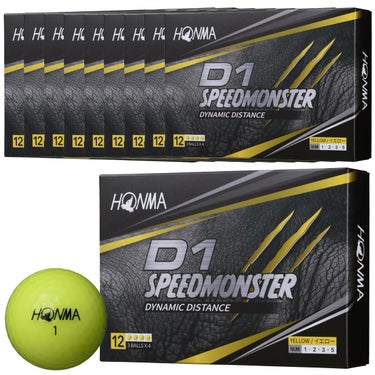 本間ゴルフ　D1 SPEEDMONSTER スピードモンスター ゴルフボール　10ダースセット （12球入り×10箱）　イエロー