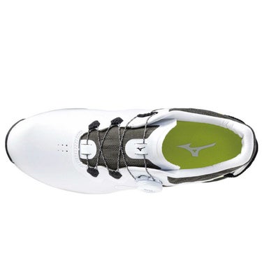 ミズノ MIZUNO　ウエーブハザード WG ボア メンズ スパイクレス ゴルフシューズ 51GM2375 91 ホワイト×ブラック 詳細3