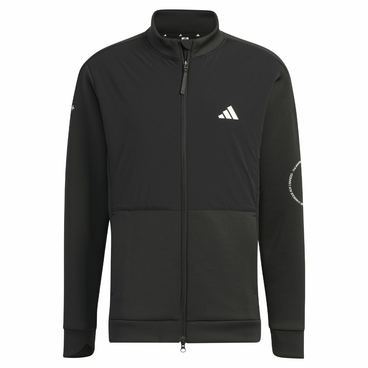 アディダス adidas　メンズ ロゴプリント ダンボールニット 生地切替 長袖 フルジップ ジャケット MKR96　2023年モデル 詳細2