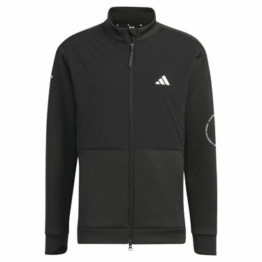 アディダス adidas　メンズ ロゴプリント ダンボールニット 生地切替 長袖 フルジップ ジャケット MKR96　2023年モデル 詳細2