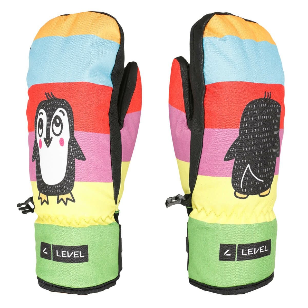 レベル LEVEL　VERTIGO MITT TEEN ヴェルティゴ ミット ティーン pk rainbow　ジュニア スキーグローブ 2023-2024 詳細1