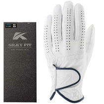 キャスコ　SILKY FIT シルキーフィット メンズ ゴルフグローブ GF-23301 ホワイト