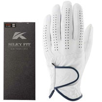 キャスコ　SILKY FIT シルキーフィット キャデットサイズ メンズ ゴルフグローブ GF-23302 ホワイト
